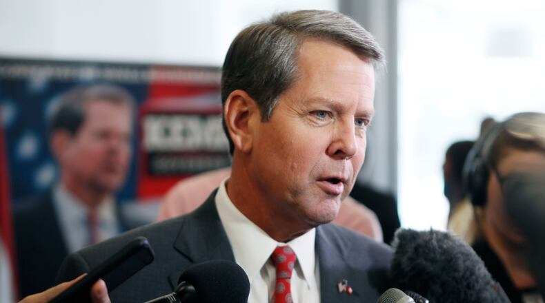 Brian Kemp believes public-private partnerships can help address Georgia's mass transit needs.  BOB ANDRES  /BANDRES@AJC.COM