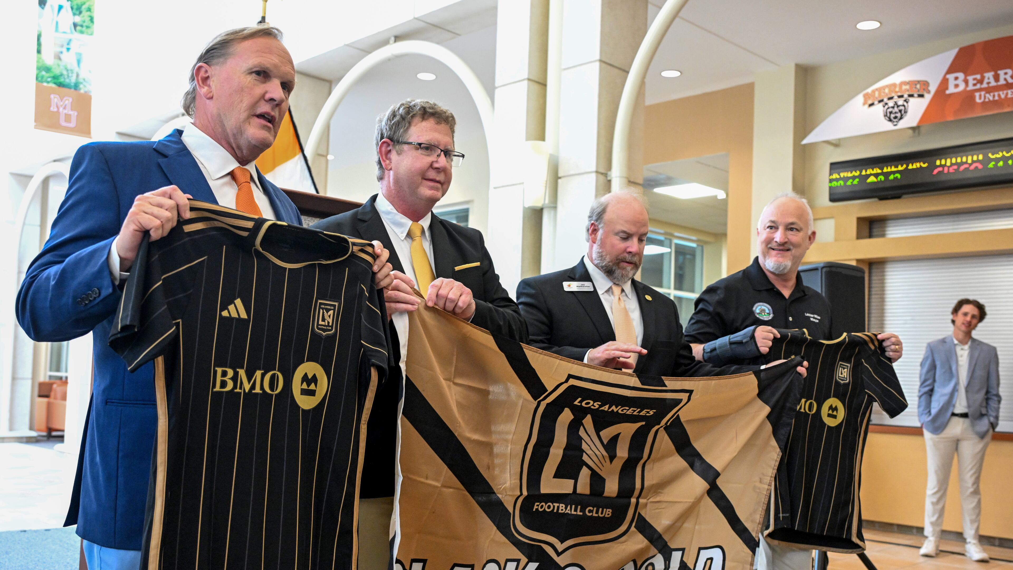 Mercer University officials, along with Macon and state tourism leaders, on Tuesday announced that the school will host the Los Angeles Football Club and serve as a practice site during the team's appearance at the FIFA Club World Cup in Atlanta this month. (Jason Vorhees/The Macon Melody)