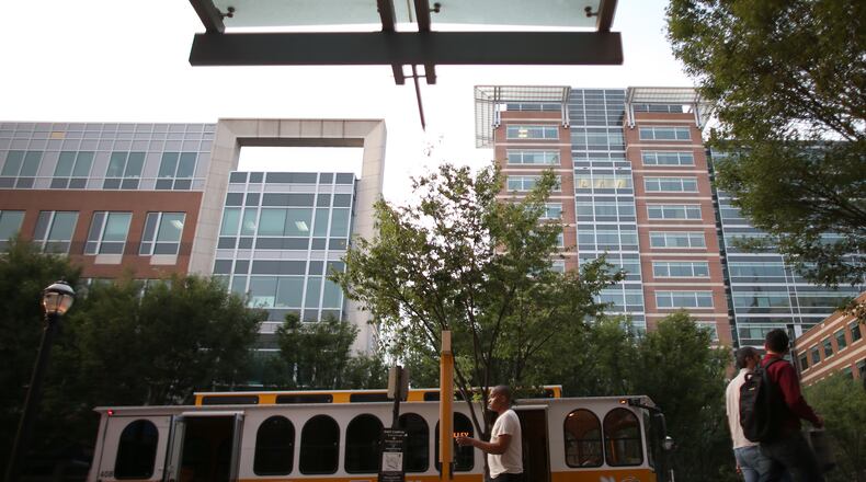 Georgia Tech’s Technology Square opened last deade and features research and education facilities as well as stores and restaurants. Ben Gray / bgray@ajc.com