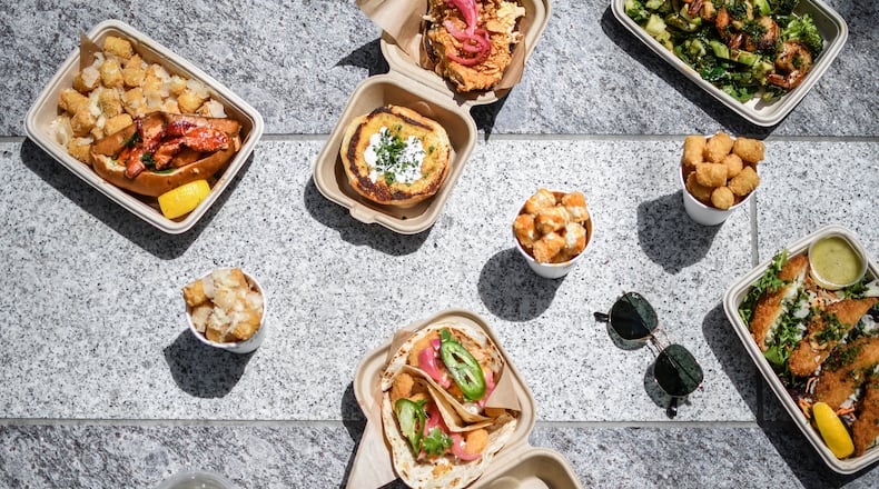 A selection of entrees from the menu of Brown Bag Seafood Co. / Courtesy of Brown Bag Seafood Co.