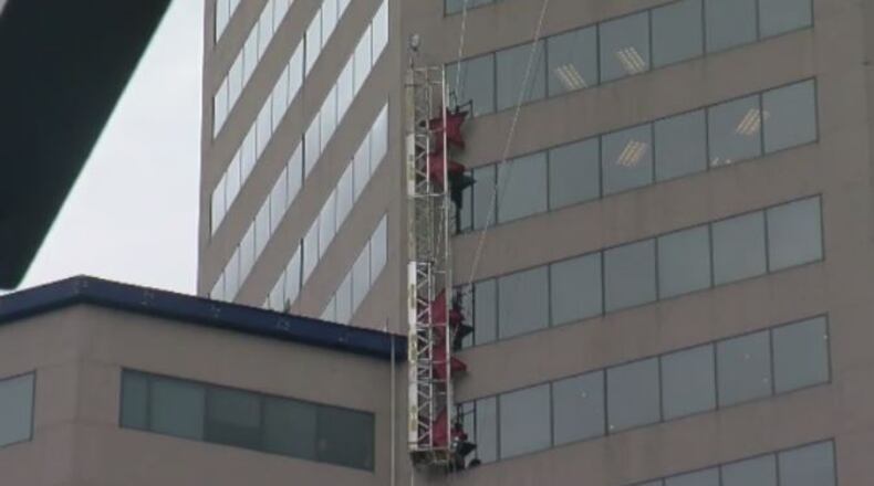 Scaffolding accident in Cincinnati.