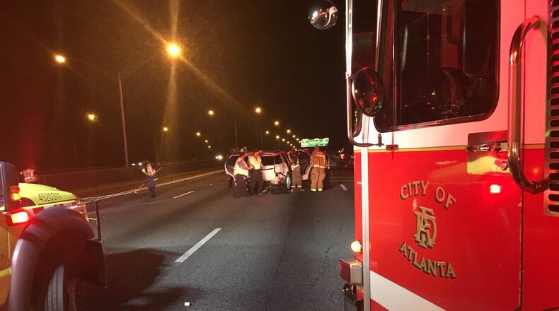 Atlanta Fire Rescue tweeted that a wreck has shut down I-75 North.