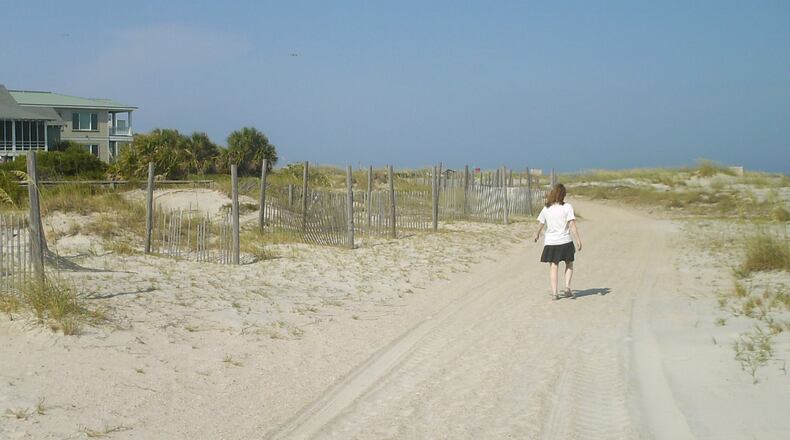 Away from the pier and pavilion, it’s easy to find spots on Tybee Island where it feels like you have the beach and the dunes all to yourself, especially in the offseason. CONTRIBUTED BY BLAKE GUTHRIE