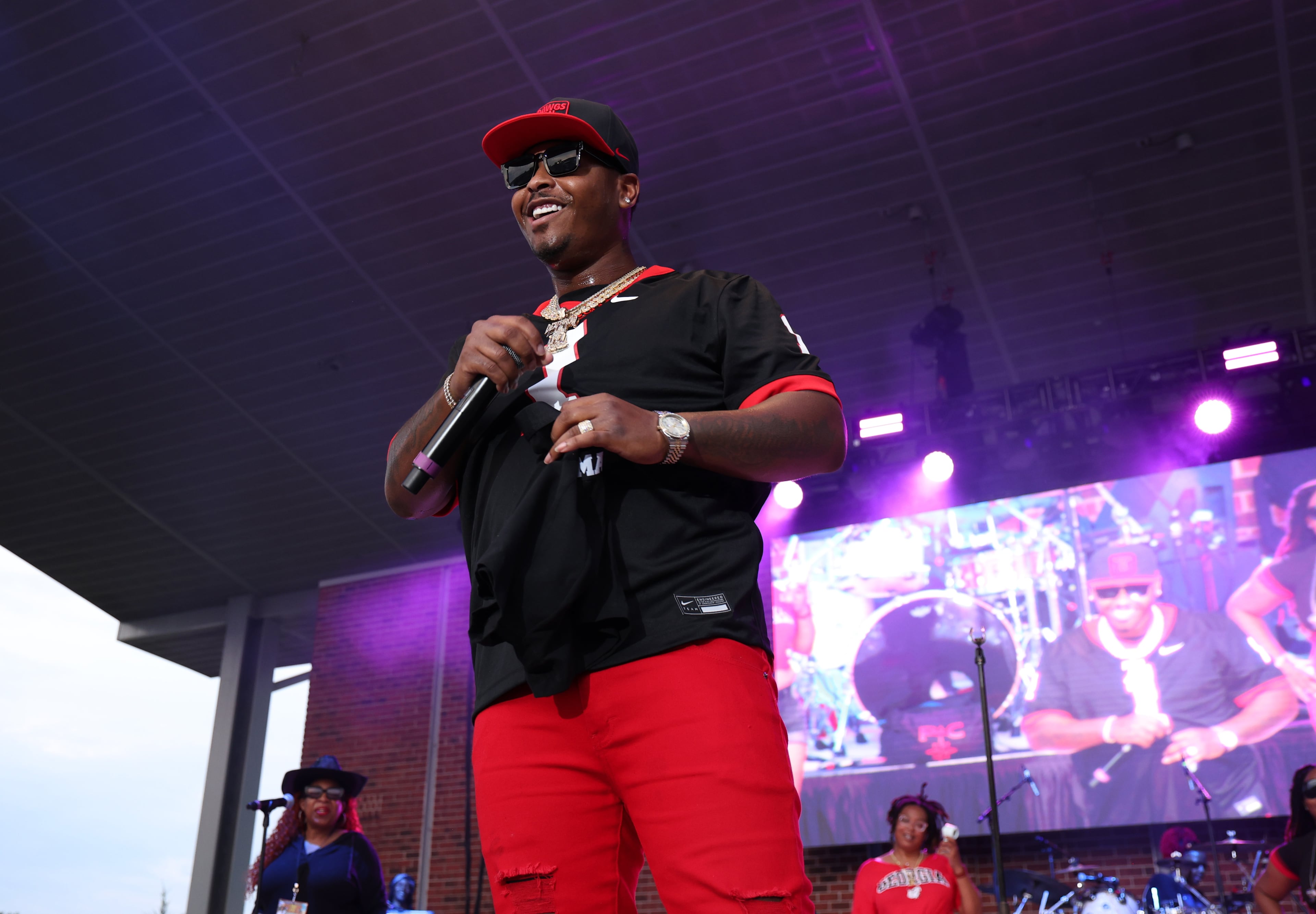 Tonio Armani performing at Southern Soul Weekend at the VyStar Amphitheater at The Bridge in Stockbridge, GA, Saturday, Sept. 6, 2025. Armani is one of the rising stars of the resurgence of the southern soul genre. (Akili-Casundria Ramsess/EyeAkili Media)