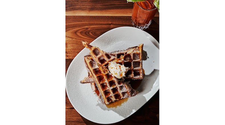 Holeman & Finch Public House’s Carolina Rice Flour Waffles. / Courtesy of Andrew Thomas Lee