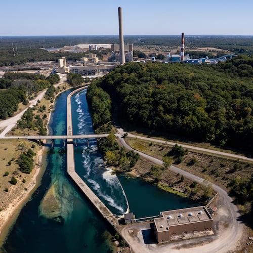 FILE - An aerial image of Consumer Energy's J.H. Campbell Generating Complex in Ottawa County, Mich., Sept. 21, 2024. (Joel Bissell/Kalamazoo Gazette via AP, File)