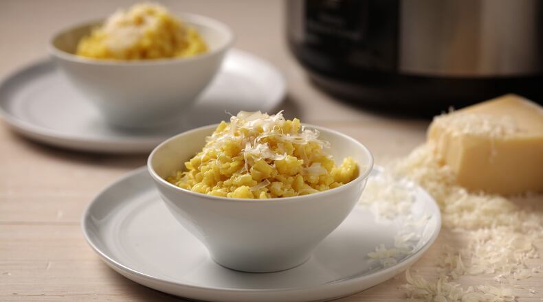 Risotto made in a pressure cooker, styled by Mark Graham, Thursday, Oct. 19, 2017. (E. Jason Wambsgans/Chicago Tribune)
