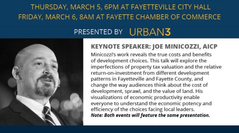 Two talks about the economics of development coincide with construction underway to revitalize downtown Fayetteville. Courtesy City of Fayetteville
