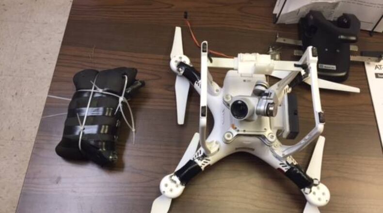 A drone crashed outside Macon State Prison on Thursday. (Credit: Georgia Department of Corrections)