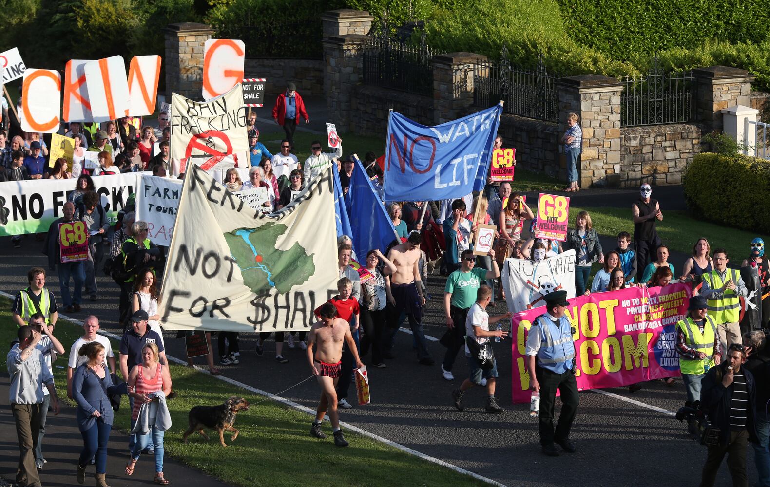 Protesters at the G8 Summit