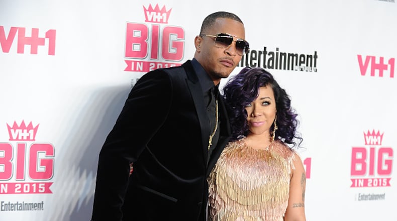 Rapper T.I. and Tameka "Tiny" Harris are both under police investigation in Los Angeles. (Photo by Jason LaVeris/FilmMagic)