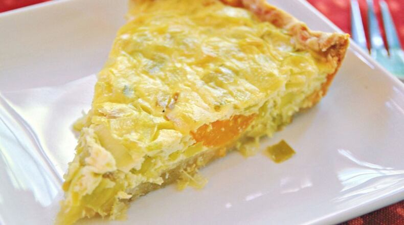 Leek Flamiche with Cheese Pastry. (Gretchen McKay/Pittsburgh Post-Gazette/TNS)