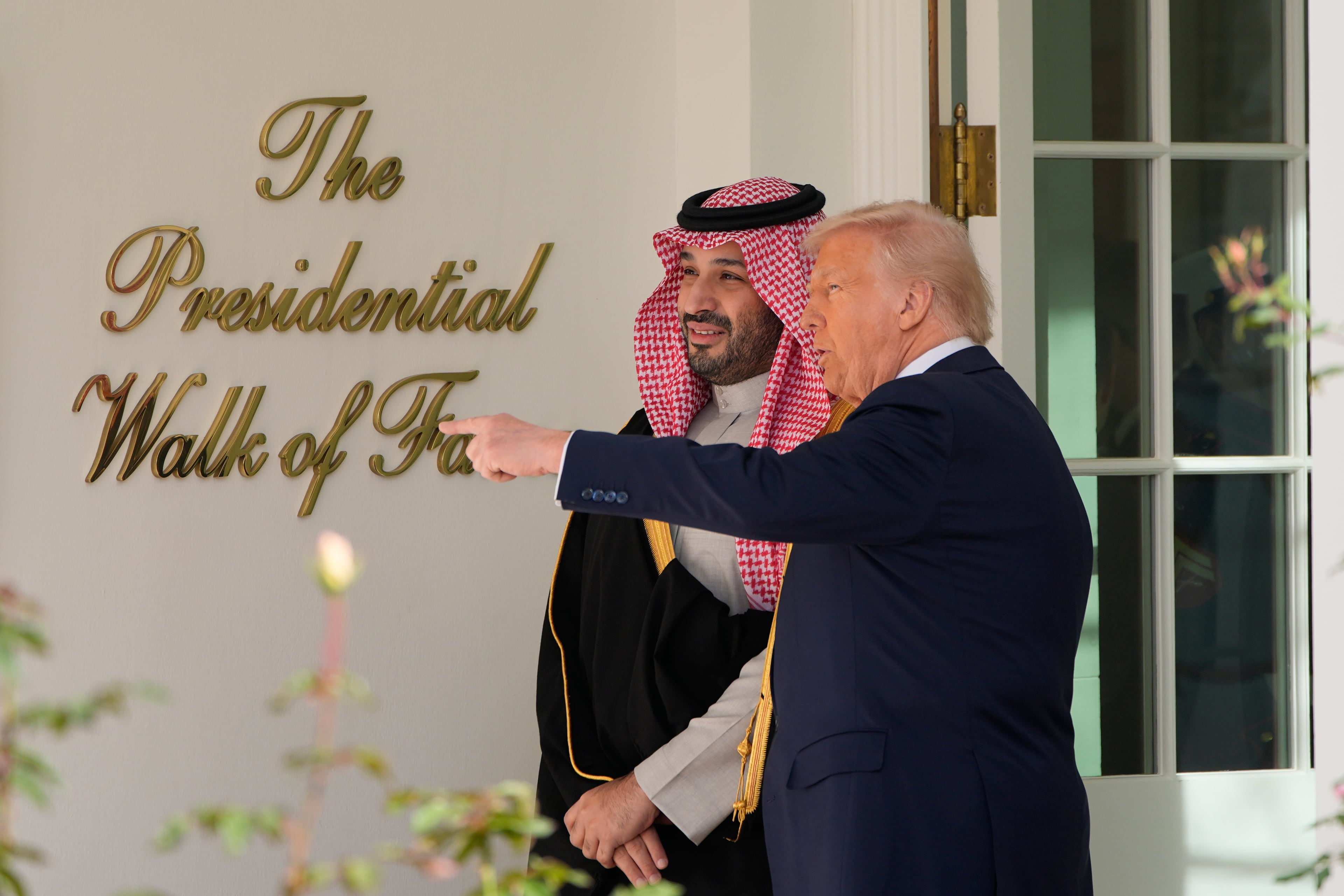 President Donald Trump met with Crown Prince Mohammed bin Salman of Saudi Arabia at the White House on Tuesday. (AP)
