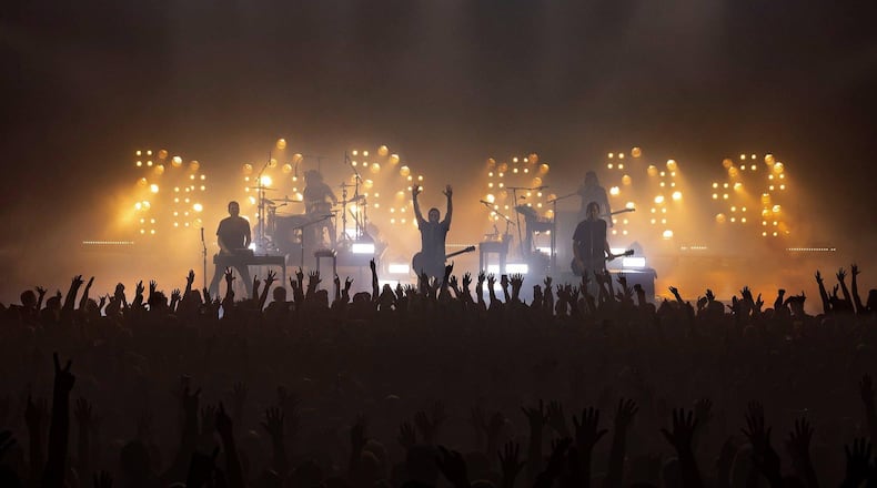 Nine Inch Nails in concert. There are no photos from the Fox performance because the AJC couldn't comply with the band's restrictive photo agreement. Photo: Facebook