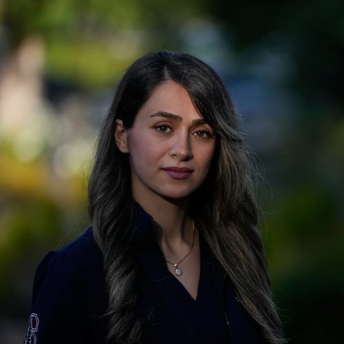 Dr. Zahra Shokri Varniab poses for a photo Friday, May 1, 2026, in Palo Alto, Calif. (AP Photo/Jeff Chiu)