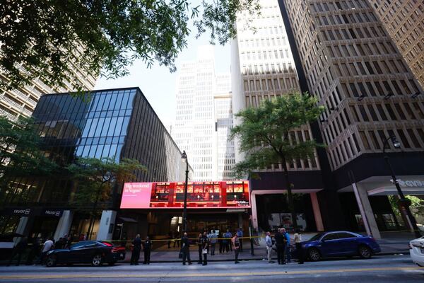 Peachtree Center is a 2.5 million-square-foot complex consisting of six office towers and a mall developed by famed Atlanta architect and developer John Portman. Miguel Martinez/AJC 2024