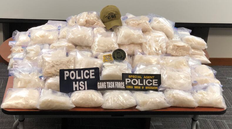 Authorities seized more than $1.7 million worth of methamphetamine following a nine-month trafficking investigation across the state.