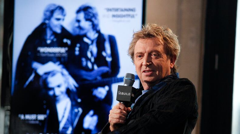 Musician Andy Summers participates in AOL's BUILD Speaker Series to discuss the new documentary "Can't Stand Losing You" at AOL Studios on Wednesday, March 18, 2015, in New York. (Photo by Andy Kropa/Invision/AP)