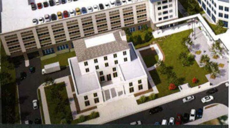 Downtown Canton is gearing up for a new parking deck set to be complete in late 2022. CONTRIBUTED