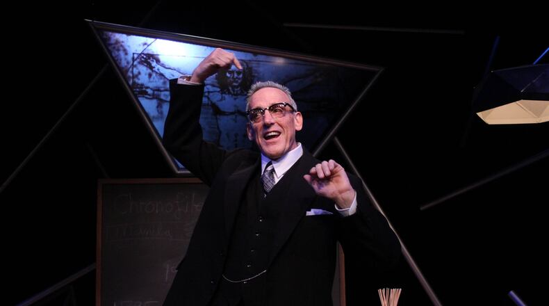 Tom Key, artistic director of the Theatrical Outfit, is seen here in “R. Buckminster Fuller, The History (and Mystery) of the Universe,” from the Theatrical Outfit’s 2015 production. Photo: BreeAnne Clowdus