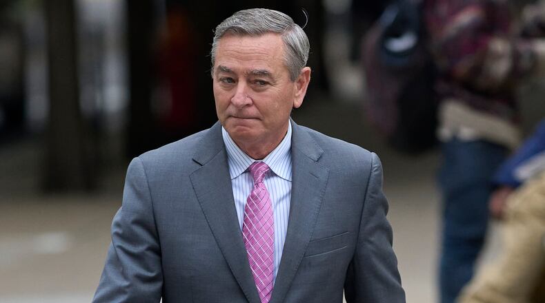 FILE - Former Tennessee House Speaker Glen Casada arrives at the federal courthouse in Nashville, Tenn., on May 9, 2025. (AP Photo/George Walker IV, File)