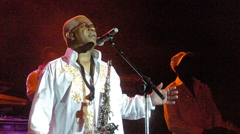 Dennis Thomas performs with the band Kool & the Gang in 2008. Thomas, a founding member of the long-running soul-funk band known for such hits as “Celebration,” “Get Down On It,” and “Joanna,” has died. He was 70.