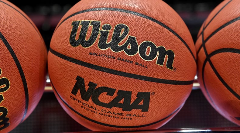 NCAA basketballs.
