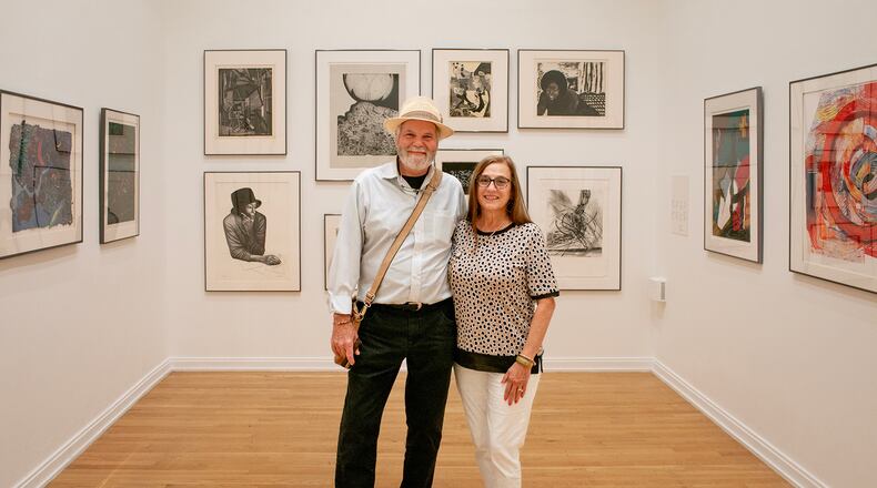 Wes and Missy Cochran at the Michael C. Carlos Museum where pieces from their collection of African-American art was on display this summer. (Courtesy of Michael C. Carlos Museum / Cameron Baskin)
