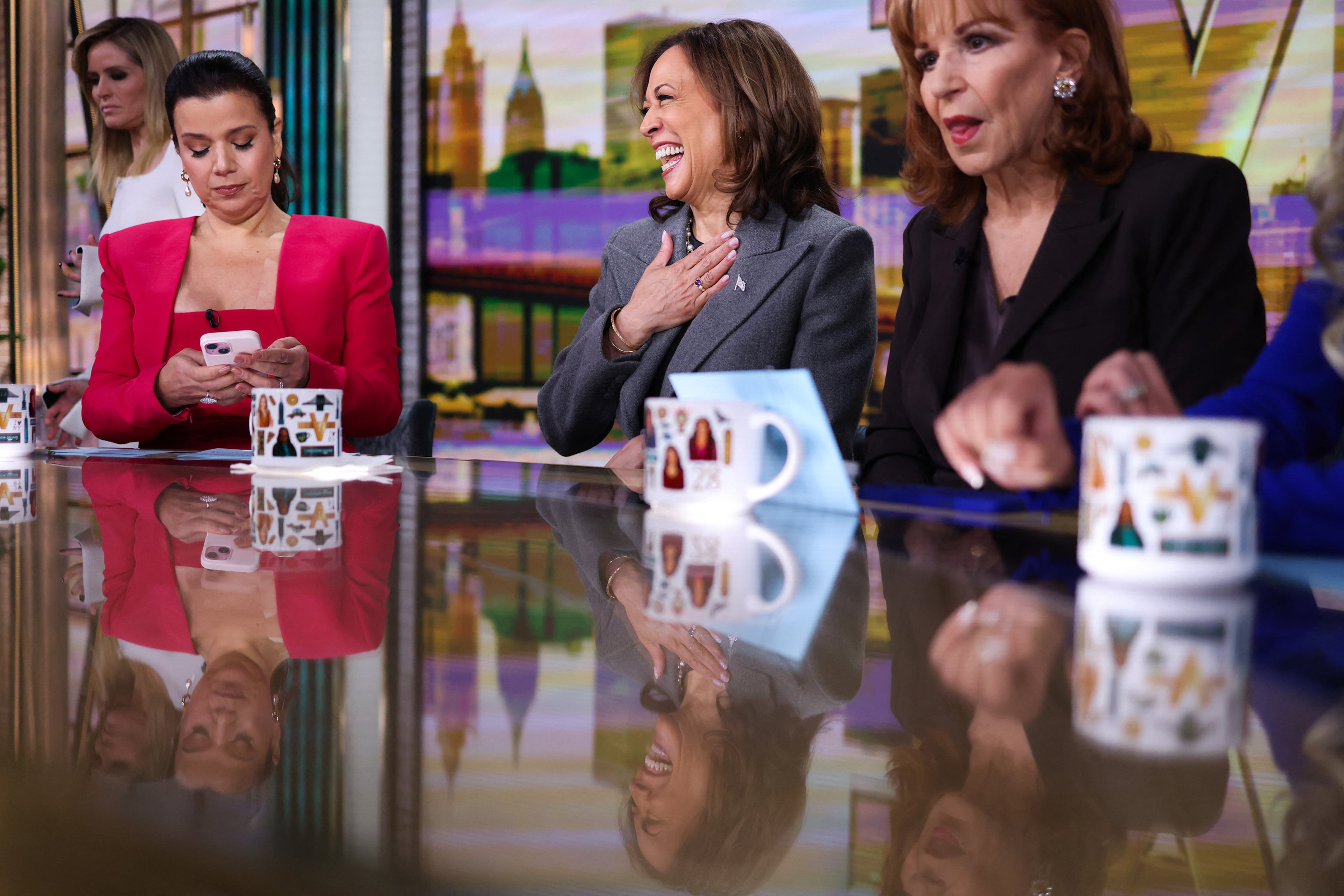 Vice President Kamala Harris appears on "The View" Oct. 8, 2024. (Charly Triballeau/AFP/Getty Images/TNS)