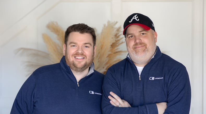 Aiden Kehoe (left) and Andrew Howard (right), co-founders of Athens-based artificial intelligence startup Lockchain.ai. The company built a risk management platform for cryptocurrency traders. Courtesy