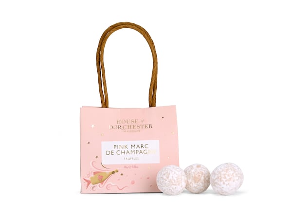 British chocolate maker House of Dorchester's Marc de Champagne truffles include French Brandy and strawberries. (Courtesy of House of Dorchester)