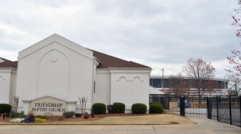 Exterior of Friendship Baptist Church on Tuesday, March 26, 2013. Friendship Baptist Church is one of two churches that are on property desired for a south site for the field.