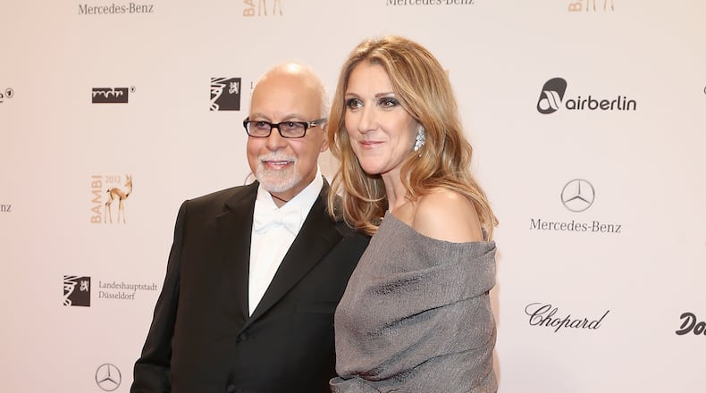 Celine Dion and her husband in 2012. Photo: Getty Images.