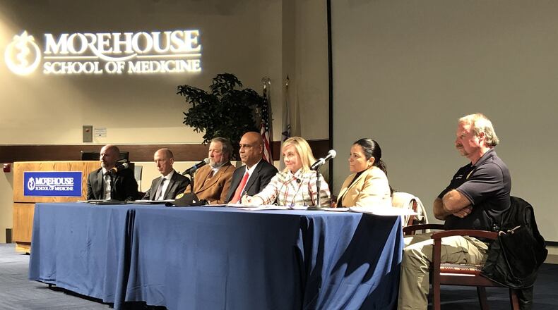 The Georgia Access to Medical Cannabis Commission met for the first time Wednesday at the Morehouse School of Medicine in Atlanta. The commission is responsible for finding ways to provide medical marijuana oil to registered patients. MARK NIESSE / MARK.NIESSE@AJC.COM