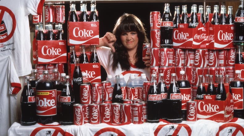 Karen Wilson, shown in this 1985 photo, was part of the efforts to get fellow consumers to petition against the new Coca-Cola formula. (Photo by © Roger Ressmeyer/CORBIS/VCG via Getty Images)