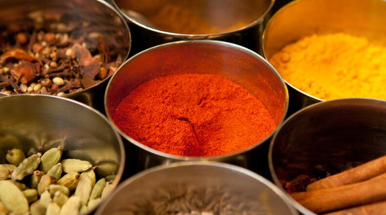 Spices for chef Asha Gomez's Kerala Turkey Stew (styling by Asha Gomez )