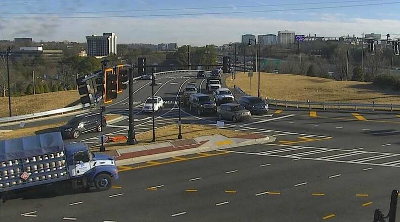 This is Windy Hill Road at I-75 on Feb. 8, 2018 about 4:20 p.m.