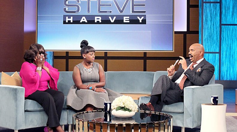 Angie Stone, left, and her daughter, Diamond, appeared Thursday on The Steve Harvey Show. (Photo: steveharveytv.com)
