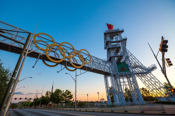 The Olympic Cauldron, where Muhammad Ali lit the Olympic flame during opening ceremonies of the 1996 Summer Games, is located in Atlanta's Summerhill community. (Jenni Girtman for the AJC)