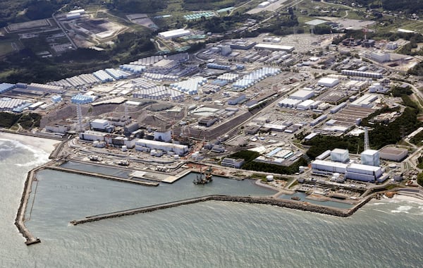 FILE - This aerial view shows the Fukushima Daiichi nuclear power plant in Fukushima, northern Japan, on Aug. 24, 2023. (Kyodo News via AP, File)