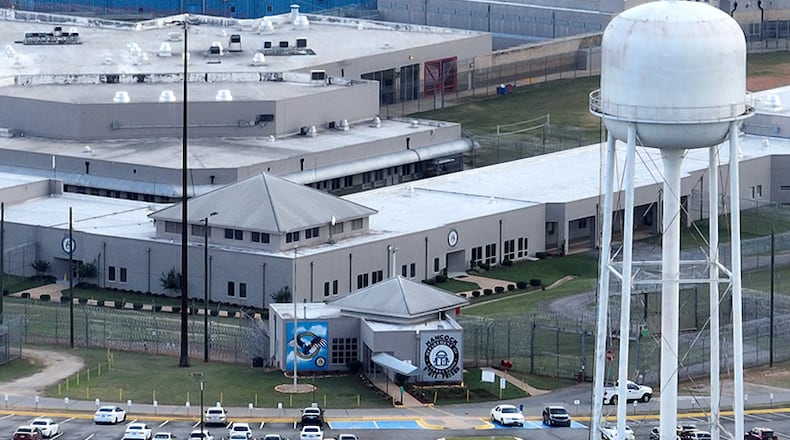 Aerial photo of Hancock State Prison in Sparta. (Hyosub Shin / Hyosub.Shin@ajc.com)