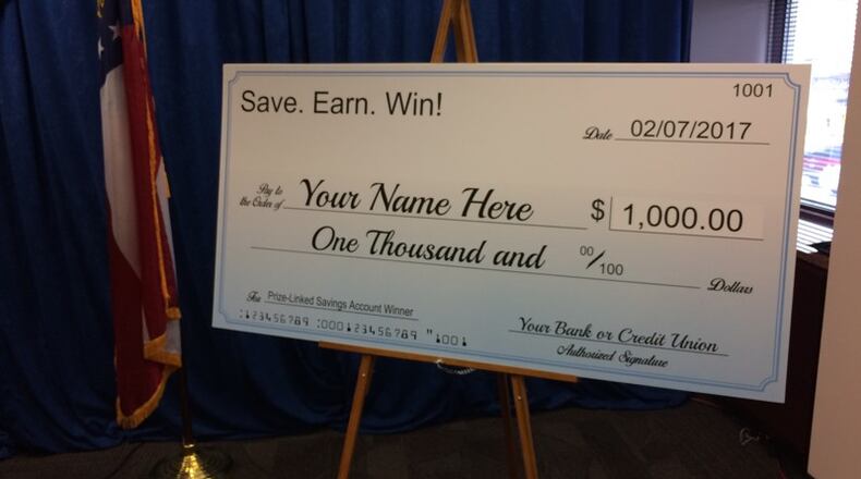 Senate Bill 134 would allow banks and credit unions to offer prizes to people who open savings accounts.