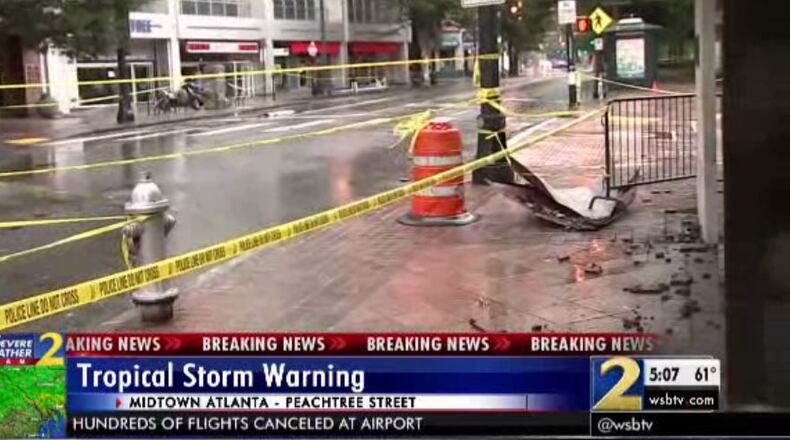 The earliest that Woodruff Park and the surrounding streets will reopen is noon Thursday. (Credit: Channel 2 Action News)