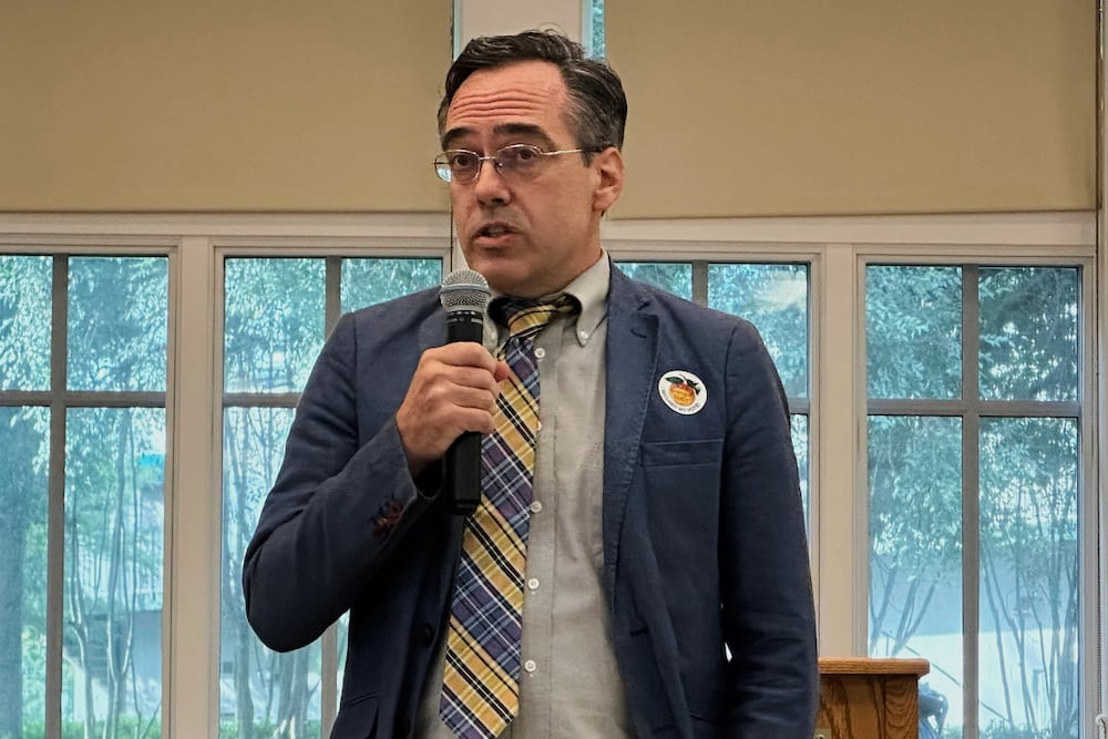 Democrat Peter Hubbard, who is vying for a seat on the Public Service Commission, recently spoke at a candidate forum in Fayetteville.