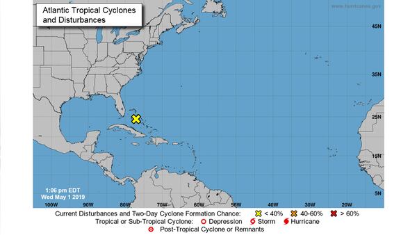The National Hurricane Center is watching a storm forming in the Bahamas.