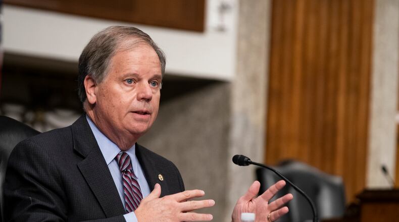 Former U.S. Sen. Doug Jones, D-Ala., hopes that Atlanta will win its bid for the Democratic National Convention in 2024. (Alex Edelman via AP)