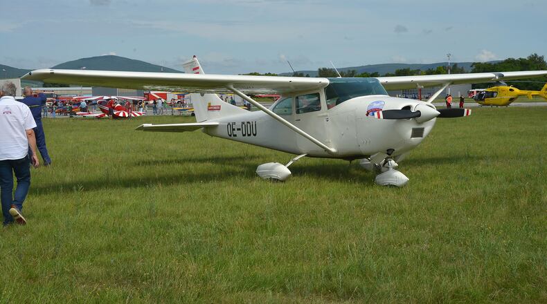 An emergency landing by a Cessna 182 snarled traffic Thursday, Dec. 12, 2019, on Interstate 5 in San Diego. Pictured here is the same model single-engine plane during the 2018 Austrian Airfest