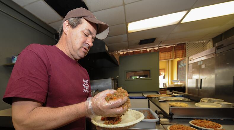 Paul Lubertazzi, owner and chef at Paul's Pot Pies, located on the square in Marietta.(Beckysteinphotography.com)