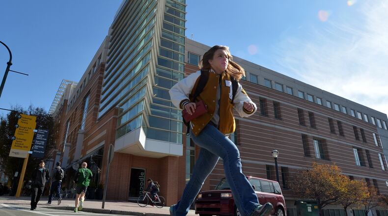 Technology Square is mixed-use area at Fifth and Spring Street that contains Georgia Tech academic buildings, Georgia Tech Hotel and Conference Center, retail and offices. Accenture plans a new tech hub here that could house 800 new jobs. BRANT SANDERLIN / BSANDERLIN@AJC.COM