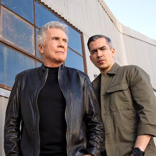 John Walsh (left) hosts "America's Most Wanted" with his son Callahan Walsh. They are shooting their second season together in Atlanta. (Michael Becker/Fox)